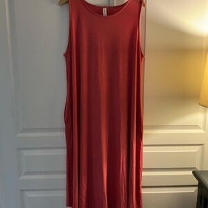 Zenana Outfitters Sleeveless Coral Maxi Dress